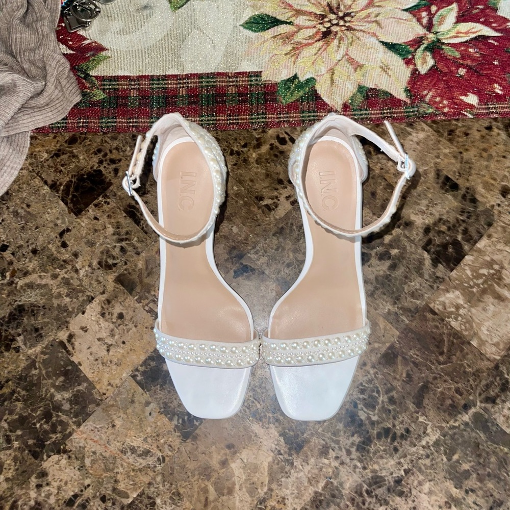 I.N.C. Pearl Heels - Picture 2 of 7